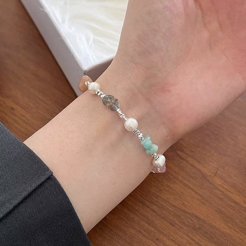 Delicate Silver Bead Necklace for Women, 2024 New Arrival, High-End, Light Luxury, Unique, Exquisite Stackable Bracelet Accessory