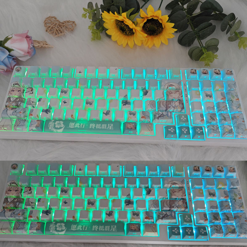 崩壊星空鉄道流蛍キーキャップ側面刻印半透明昇華メカニカル磁気軸キーボードキーキャップ|undefined