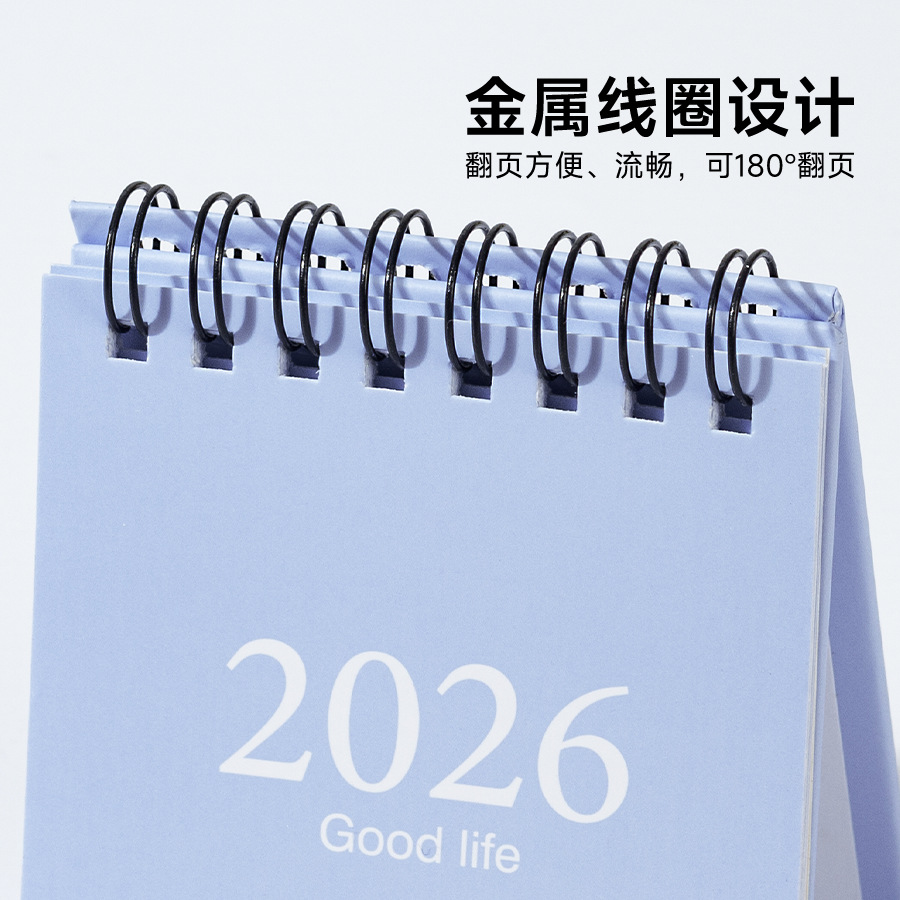 2026 estilo simple versión en inglés mini calendario de escritorio calendario de escritorio de Morandi decoración de escritorio calendario transfronterizo portátil