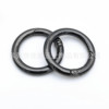 Source manufacturer supply nickel -colored zinc alloy round keychain spring ring metal demolition activity spring buckle