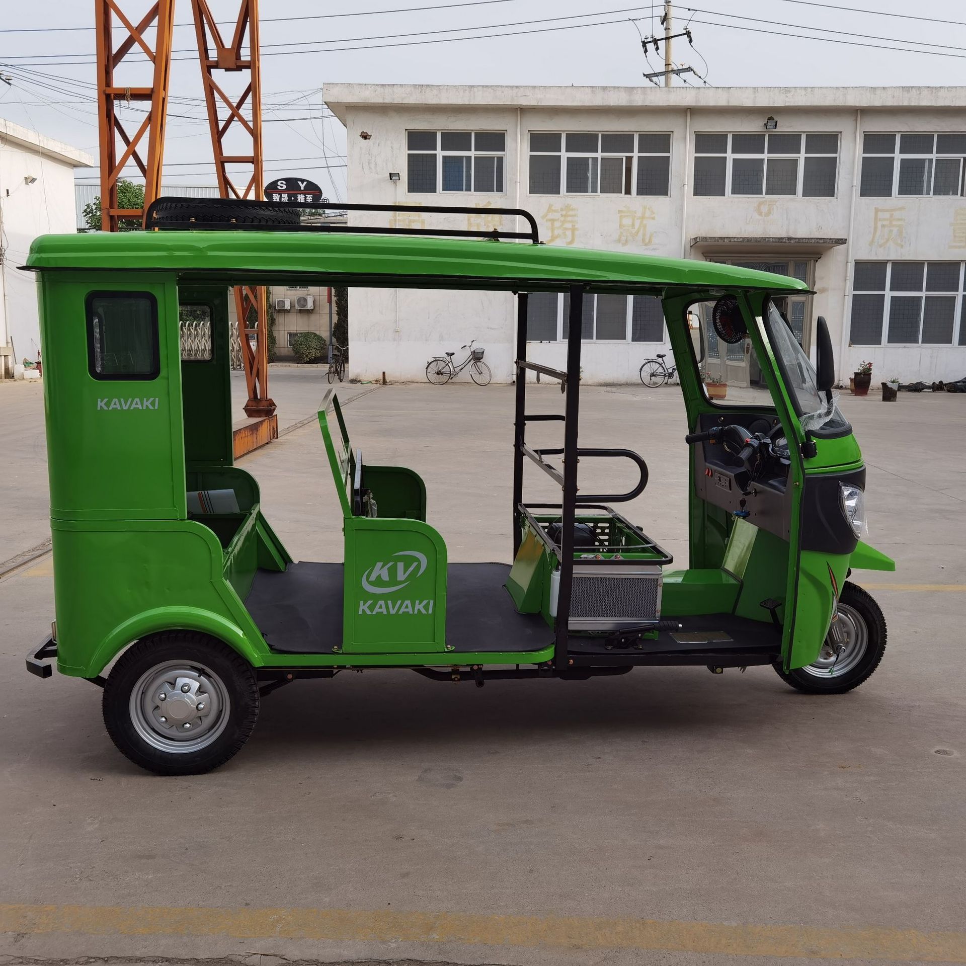 Tuk-Tuk Triciclo de Pasajeros con Techo a Pedal para Transporte de Pasajeros