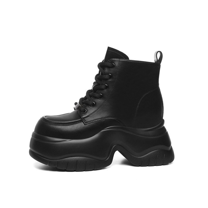 2024 New Autumn Winter Martin Boots For Women Thick Sole Height Increasing Waterproof Platform High Top Simple Comfortable Versatile_vogvips.com