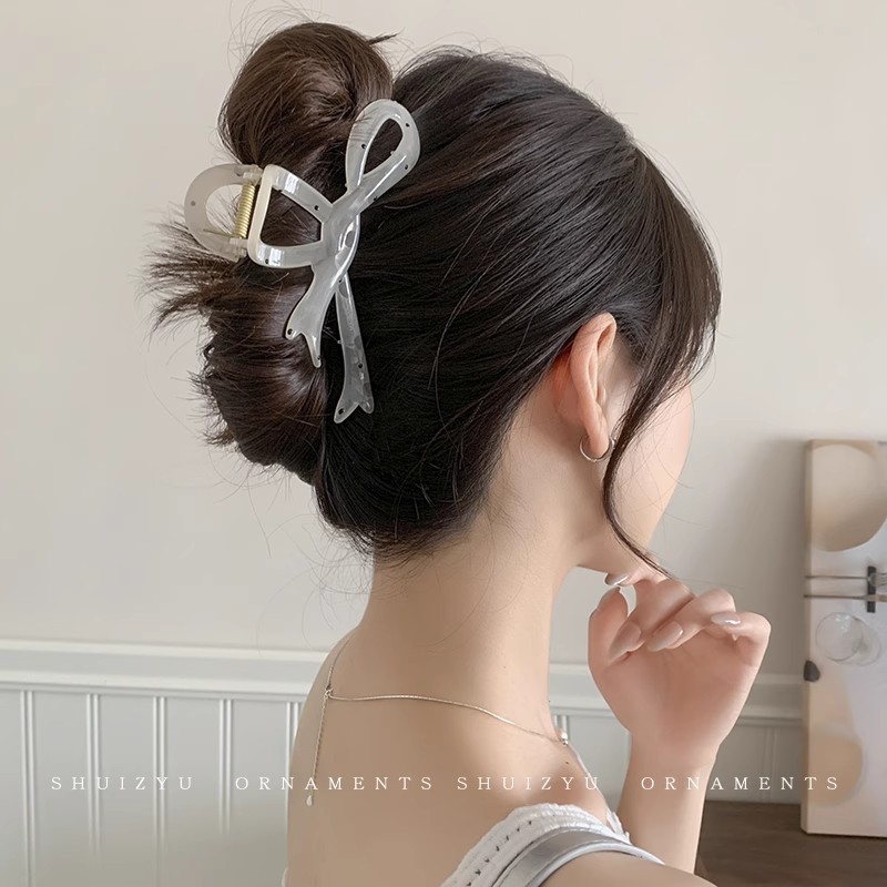 2025新款发夹女后脑勺抓夹鲨鱼夹发卡高级感发抓慵懒风盘发夹头饰|undefined