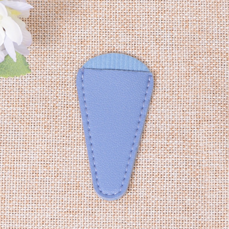 Gran escala de stock de cuero grueso pequeño cubierta de tijeras nariz cejas de corte de hilo cabeza de belleza tijeras cubierta de almacenamiento de costura