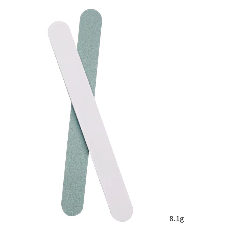 Nueva tira larga redonda de pulido de uñas palo de plata herramienta de uñas de doble cara manicura pulido tira de pulido de uñas