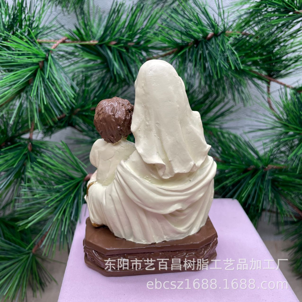 Exclusiva transfronteriza para modelos explosivos, estatua de madre e hijo de la familia santa, decoración de la iglesia, artesanías creativas de resina, decoración del hogar