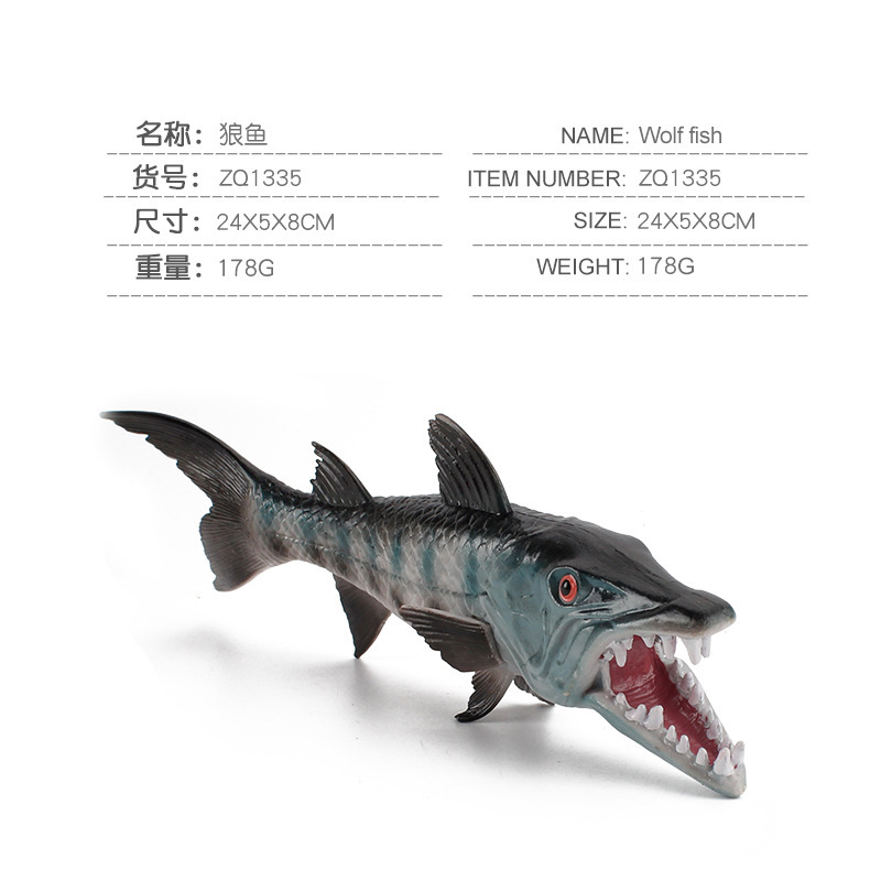 Simulación cognitiva para niños peces marinos atún salmón trucha Lobo pescado modelo Decoración Juguetes exportación transfronteriza