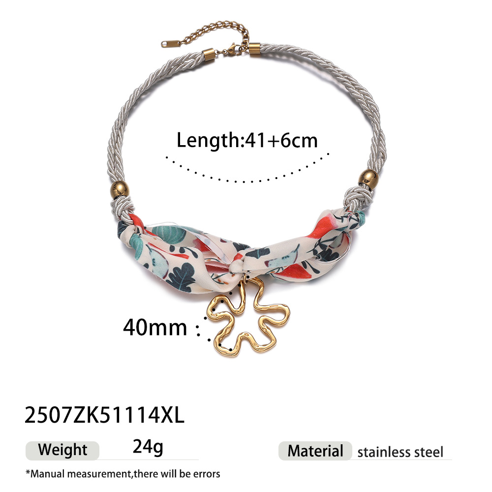 TENA Europa y América collar de acero inoxidable nicho de diseño cuerda trenzada estrella de mar colgante de sol joyería para mujeres