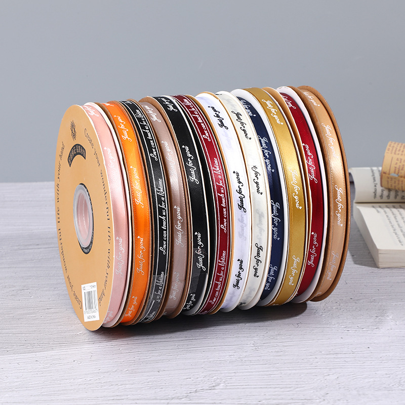 1cm Inglés flores de poliéster con ramo de la torta de La Flor caja de regalo cinta de embalaje cinta postres cinta al por mayor