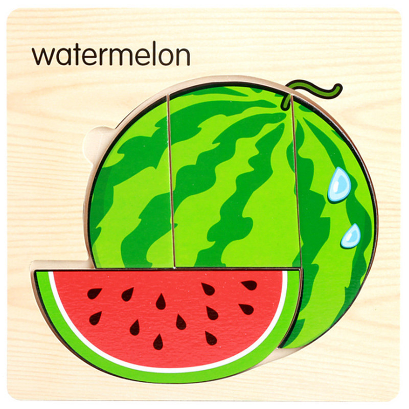 Nuevo rompecabezas tridimensional de madera de mano tráfico animal marino Ilustración cognición rompecabezas infantil juguete de rompecabezas de educación temprana