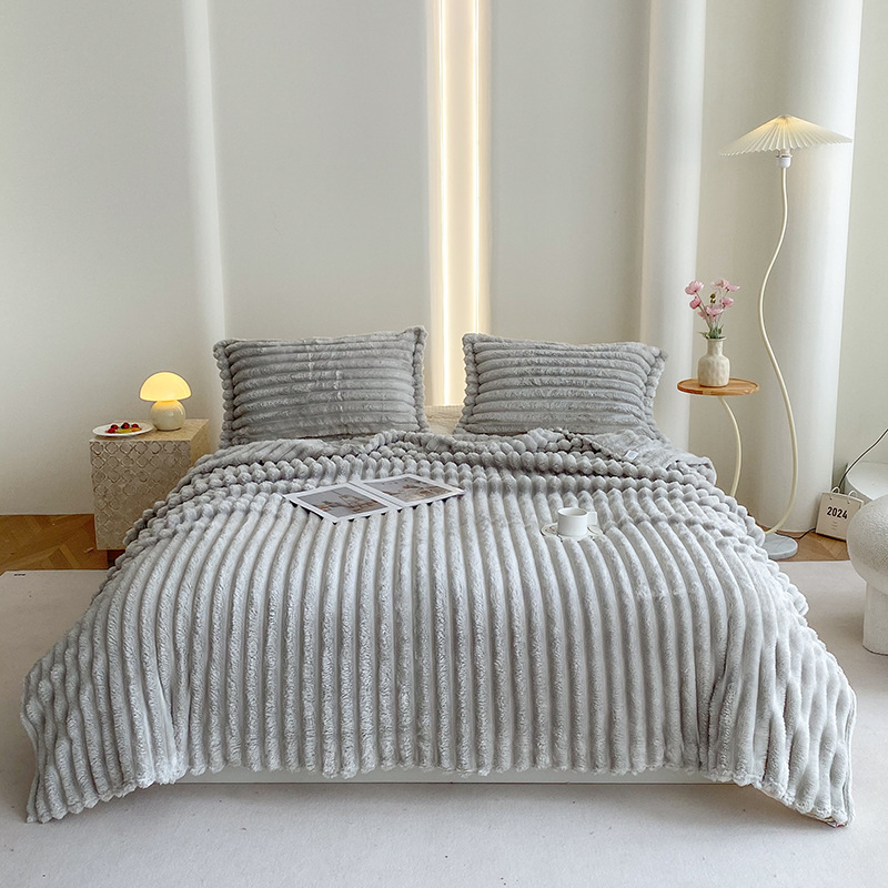 [래빗 퍼 실버 그레이]