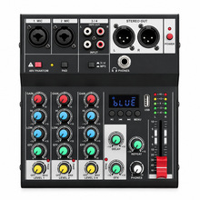 4路小型调音台 蓝牙混响USB电脑MP3混音器Mini Mixer