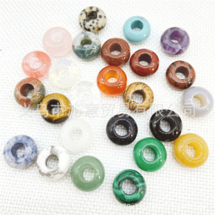 8*14mm Natural stone crystal agate large hole bead DIY bead handmade necklace bracelet accessories materials