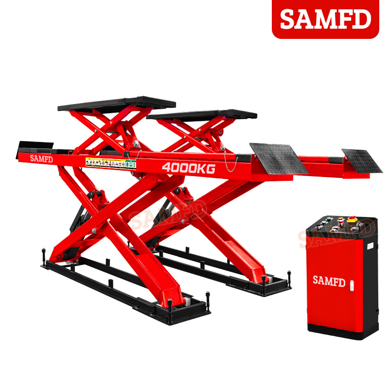 Planta de reparación de elevadores de cizallas grandes para niños y madres de Kizang, tipo de tijera de doble capa, equipo especial para tienda 4S