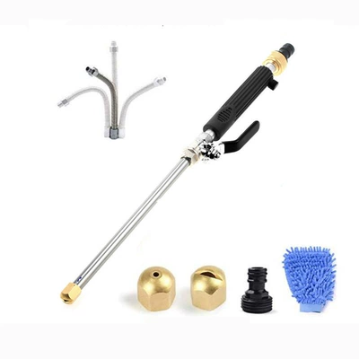 Car cleaning tools: pressure water gun Amazon garden water - suit-one-black-water-gun-nozzle-2-black-connector-glove-extension-tube
