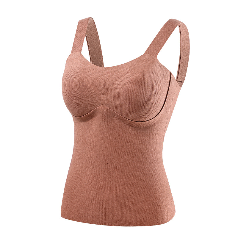 No marcas calentamiento ropa interior camiseta de base chaleco de cachemira seda de morera 5A antibacteriana para el interior de la camisa de invierno para mujeres image 6