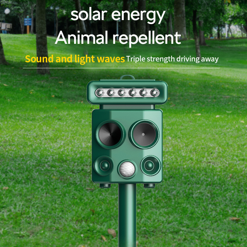 New Outdoor Solar Rodent And Animal Deterrent Cross-Border Hot-Selling Ultrasonic Bird Repeller_voghion.com