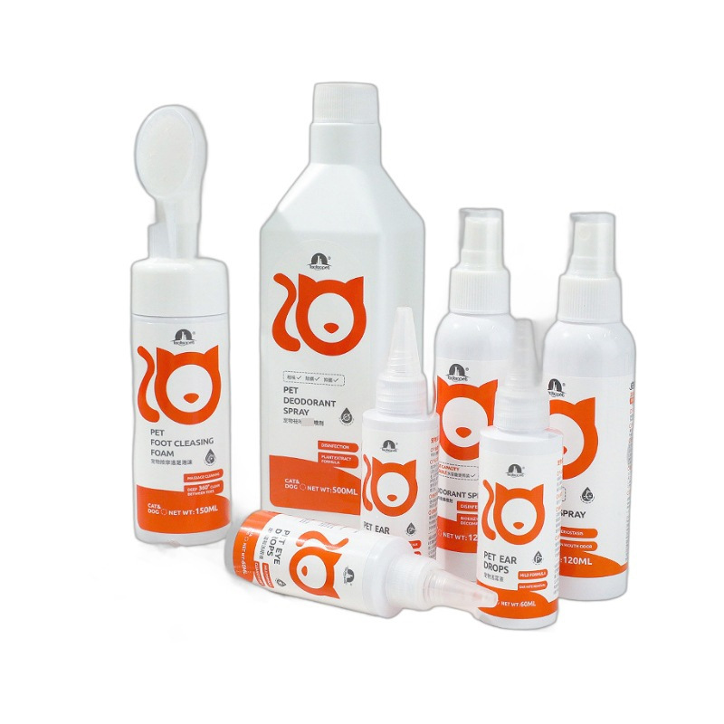 Serie de Limpieza para Mascotas Pipitao, Ambientador Universal para Perros y Gatos, Baño para Patas, Gotas para Oídos, Gotas para Ojos, Spray para Olor de Mascotas