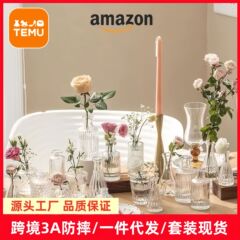 貿易ホットモデル】軽くて高級な地中海ガラスミニ花瓶インスタイル花瓶ガラス花瓶*工場
