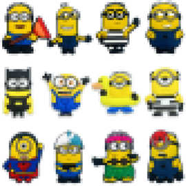 小黄人套装鞋扣洞洞鞋鞋花鞋配饰diy软胶鞋配件卡通鞋配饰跨现货