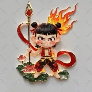 Nezha 2 魔児海の騒ぎ 新しい Ao Bing Ao Guang 高価値でハンサムなアクリルキーホルダー スタンドアップフレンドギフト|undefined