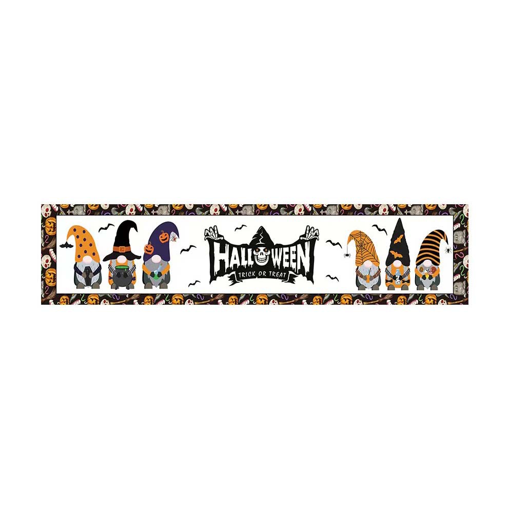 Transfronterizo 2024 Amazon nuevo Halloween calabaza festivales lino tabla bandera tabla de mesa comedor tabla de té tabla de bandera