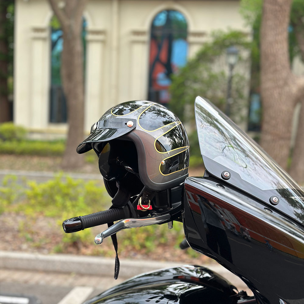 Cross-Border Exclusive 500Tx Helmet Half Helmet Retro Helmet Fiberglass Motorcycle Helmet 3/4 Helmet Dropshipping