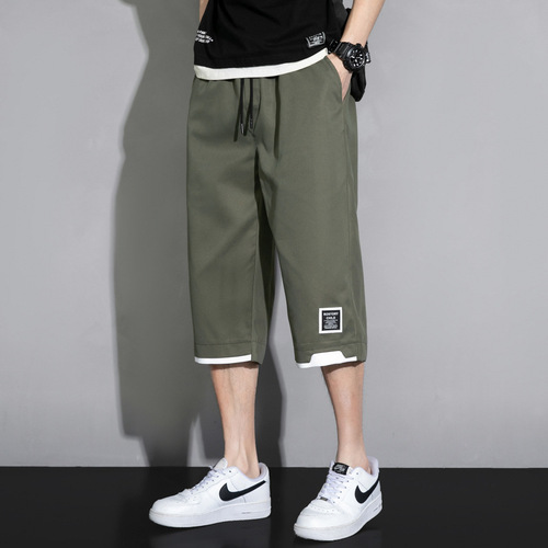 Men's Loose Summer Trend Cargo Shorts, Thin Seven-Foot Breathable Athletic and Casual Pants