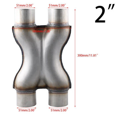Y-type pipe adapter exhaust pipe – Exhaust pipe - x-type-2inch-51mm