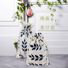 印花棉麻布束口袋糖果文玩禮品包裝袋抽繩小布袋驅蚊香包空袋