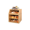 双层竹制面包箱创意面包收纳柜可拆卸食物收纳盒多功能厨房收纳柜