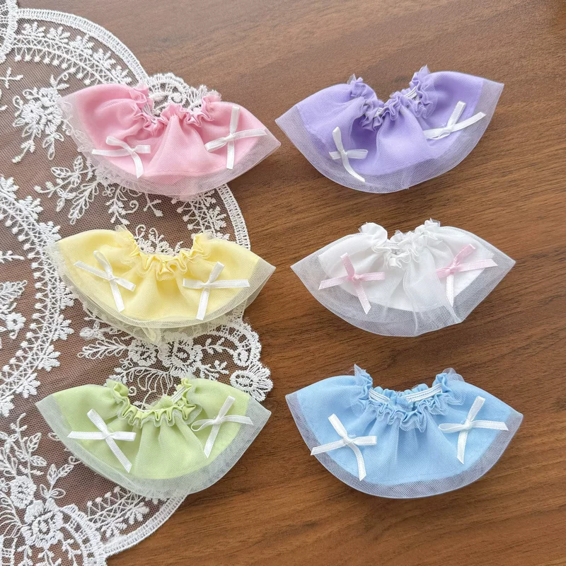 Детская одежда Labubu, плюшевая кукла 10 см, юбка из снежной сетки, одежда ручной работы diy, детские одежды, кукла BJD, юбка из сетки