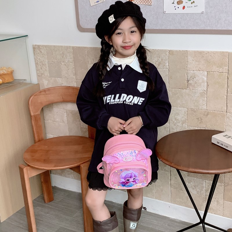 Hermosa mochila de princesa pequeña, ala pequeña, mochila de jardín de infantes, nueva mochila infantil coreana