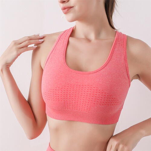 Cross-border European and American fitness sports bra outerwear running yoga shockproof comfortable with chest pads sports backless top