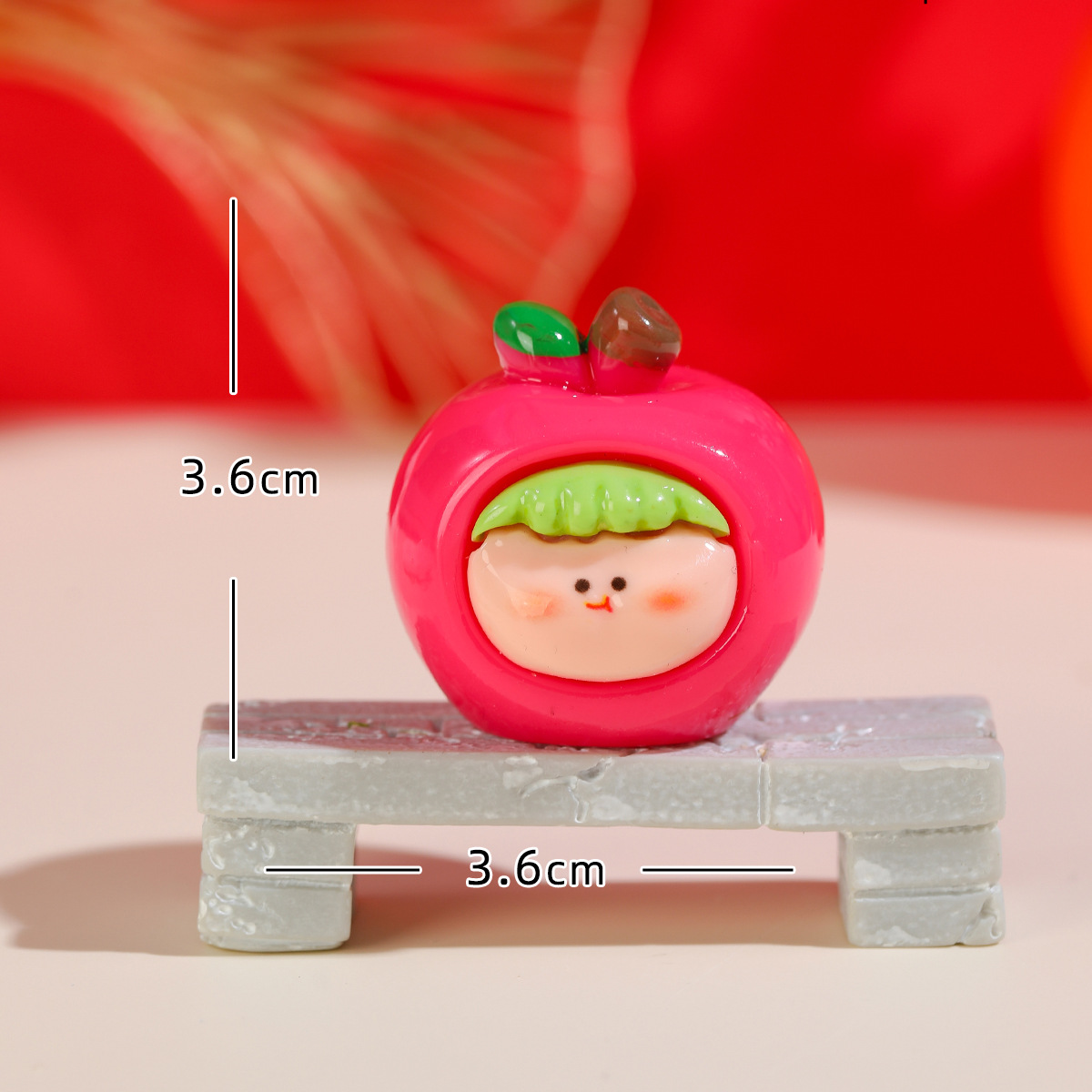 단색 과일 리스-사과