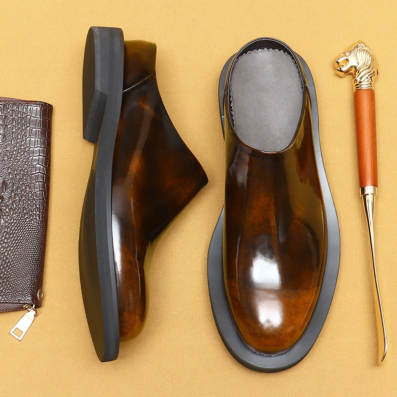 [Специально для vip] Мужские туфли с половинными тапочками