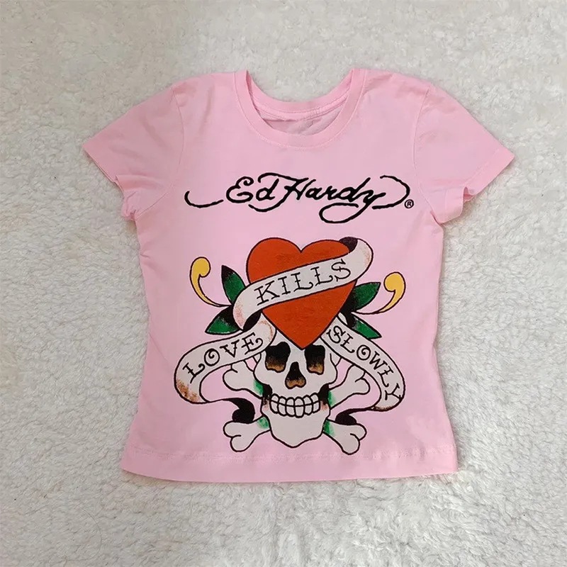 Punk-Print-y2k-Clothing-Crop-T