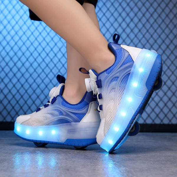 White and blue【3692 dual wheels】with lights