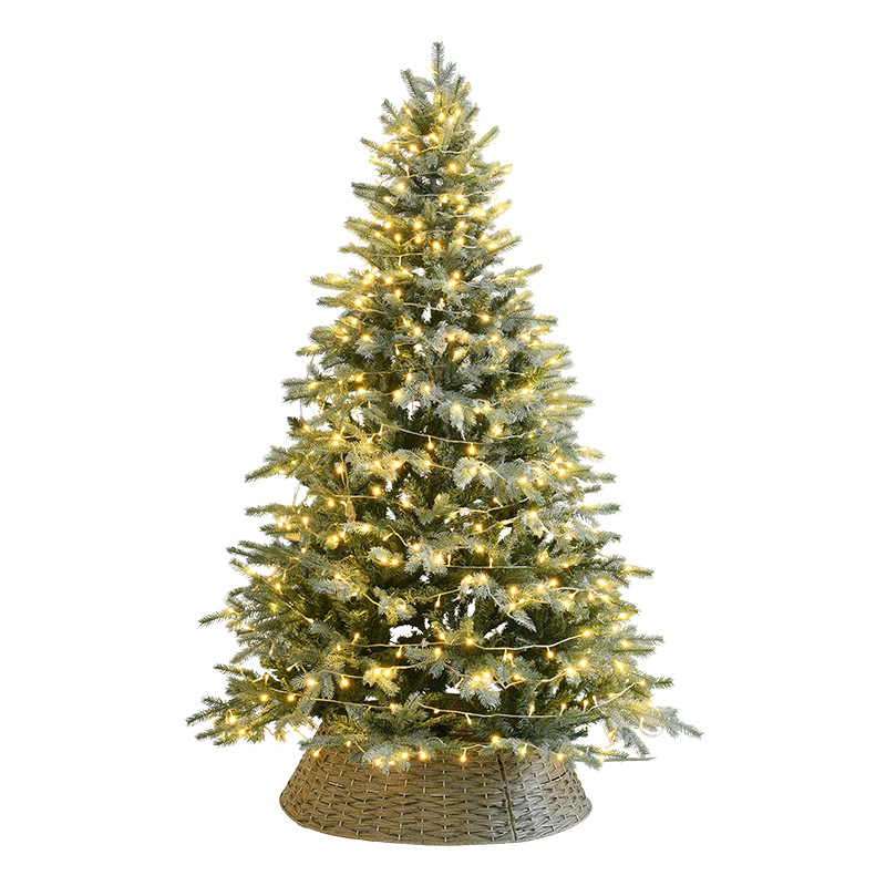 Árbol de Navidad de lujo con pulverización de polvo blanco y de colores, 1,8 metros, gran decoración para centros comerciales, hoteles y escaparates.