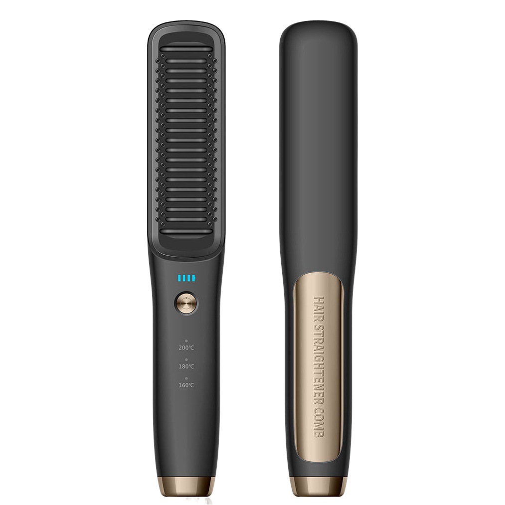 Nuevo hogar inalámbrico plancha de pelo USB portátil eléctrico rizador de pelo no duele rizador de pelo recto de doble propósito peine de modelado