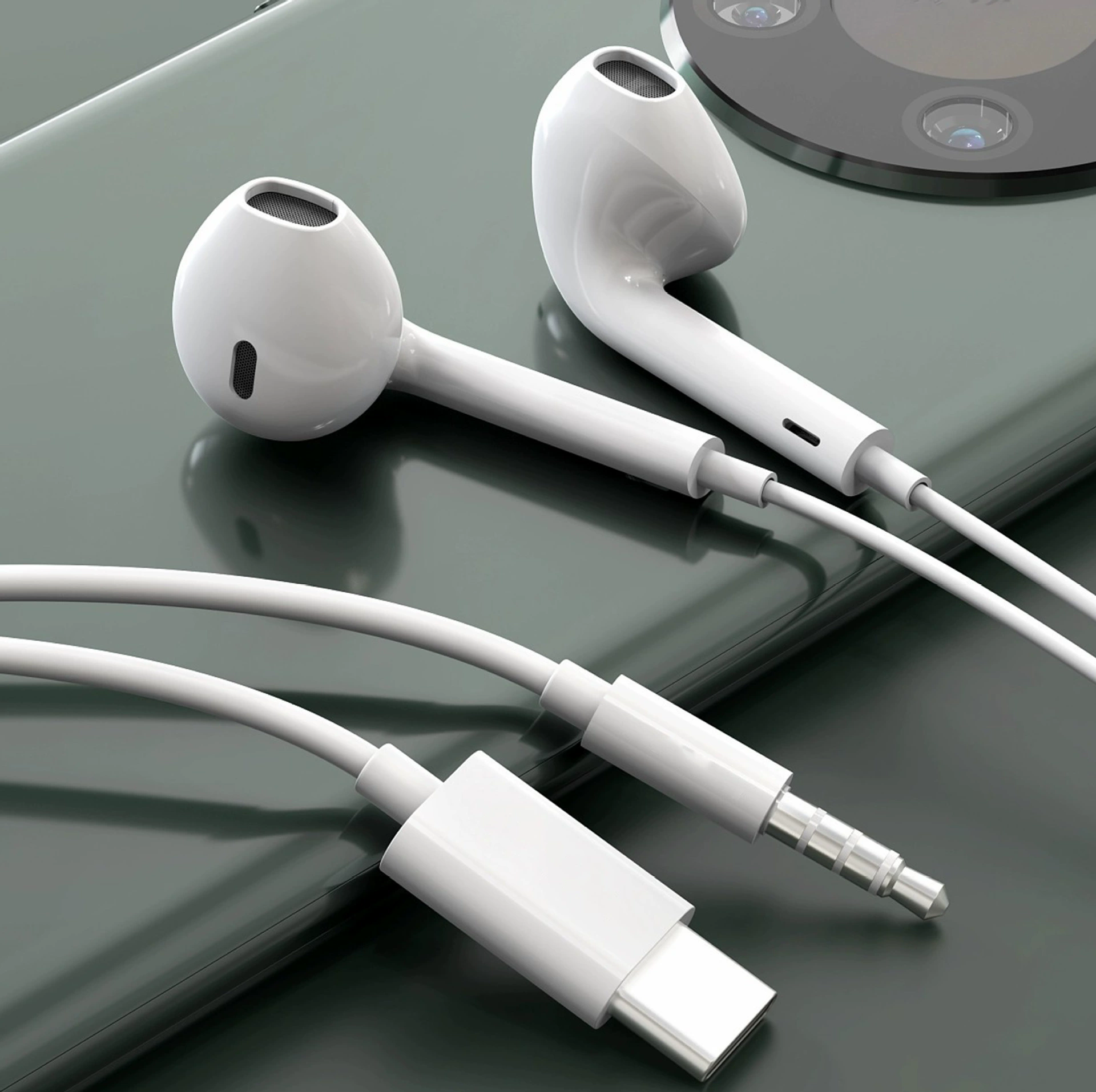 Проводные наушники Apple 16Pro Type-C полуполузакрытые, DAC, музыка с микрофоном, подходят для 15, высокое качество звука