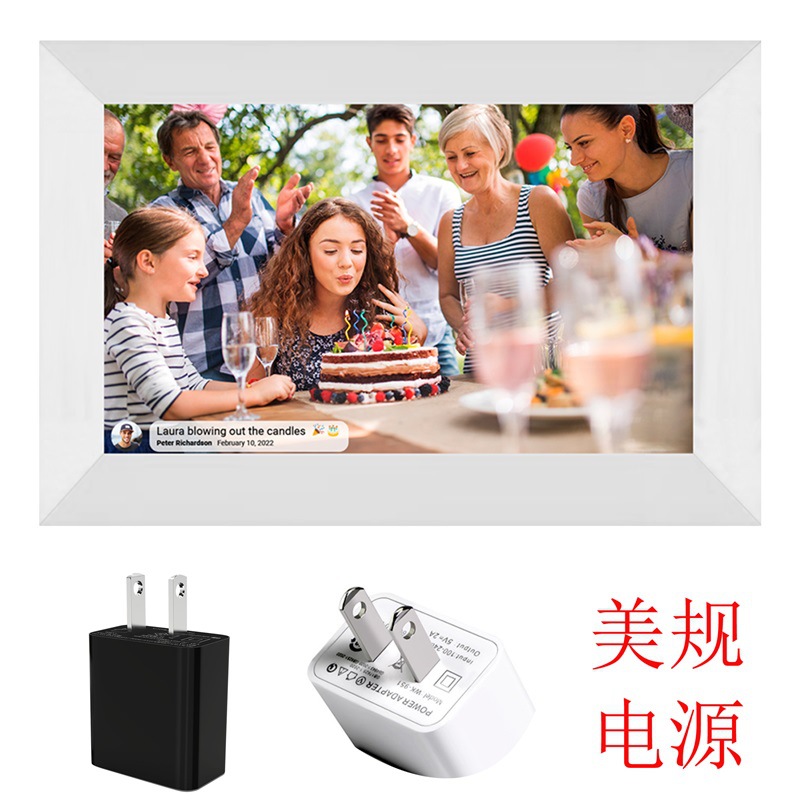 Frameo Marco de fotos digital de 10,1 pulgadas WiFi Smart Cloud Photo Frameo Touch Aplicación remota Compartir imágenes de video