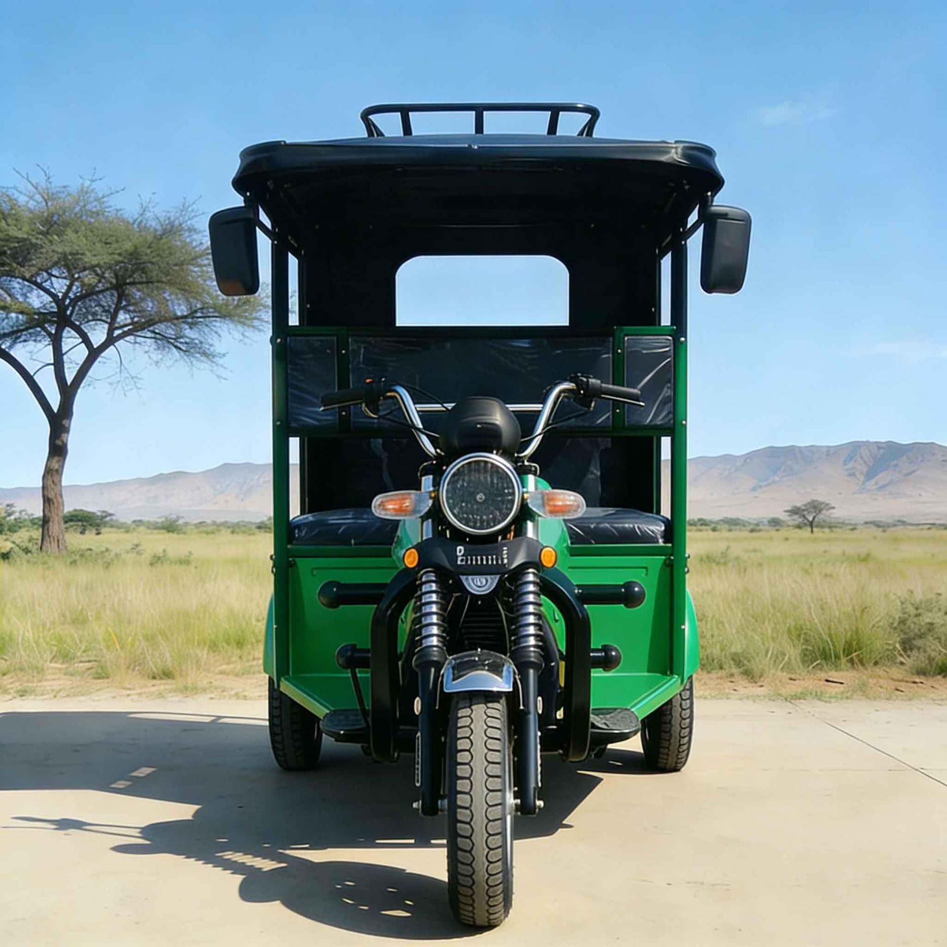 4-person double-seater passenger tricycle, passenger transport tricycle, export-oriented passenger tricycle with canopy, best-selling model