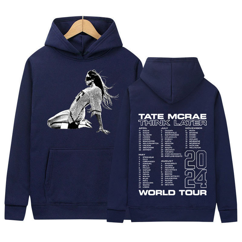 90s Vintage Tate McRae Tour 2024 New Hoodie Men Women's Caso