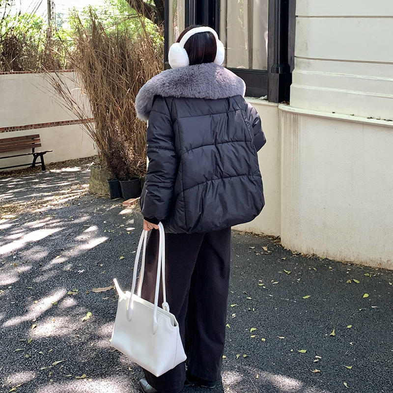 Comercio exterior corto de algodón mujer invierno pequeño 2025 nuevo estilo coreano suelto chaqueta de pan de mujer