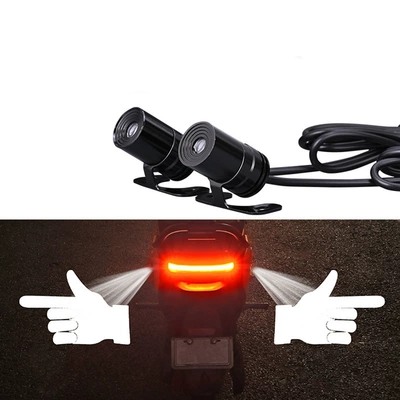 【Source Factory】Motorcycle Projector Turn Signal Light Led Atmosphere Turning Light Ground Light Gesture Light High Brightness Warning Light (Other lights) - white-light