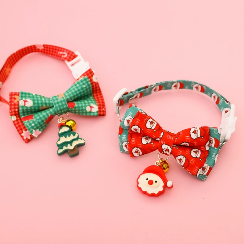 Рождественский праздник галстук-бабочка для домашних животных Кошка собака колокольчик безопасности застежка регулируемые украшения Старший джентльмен бант