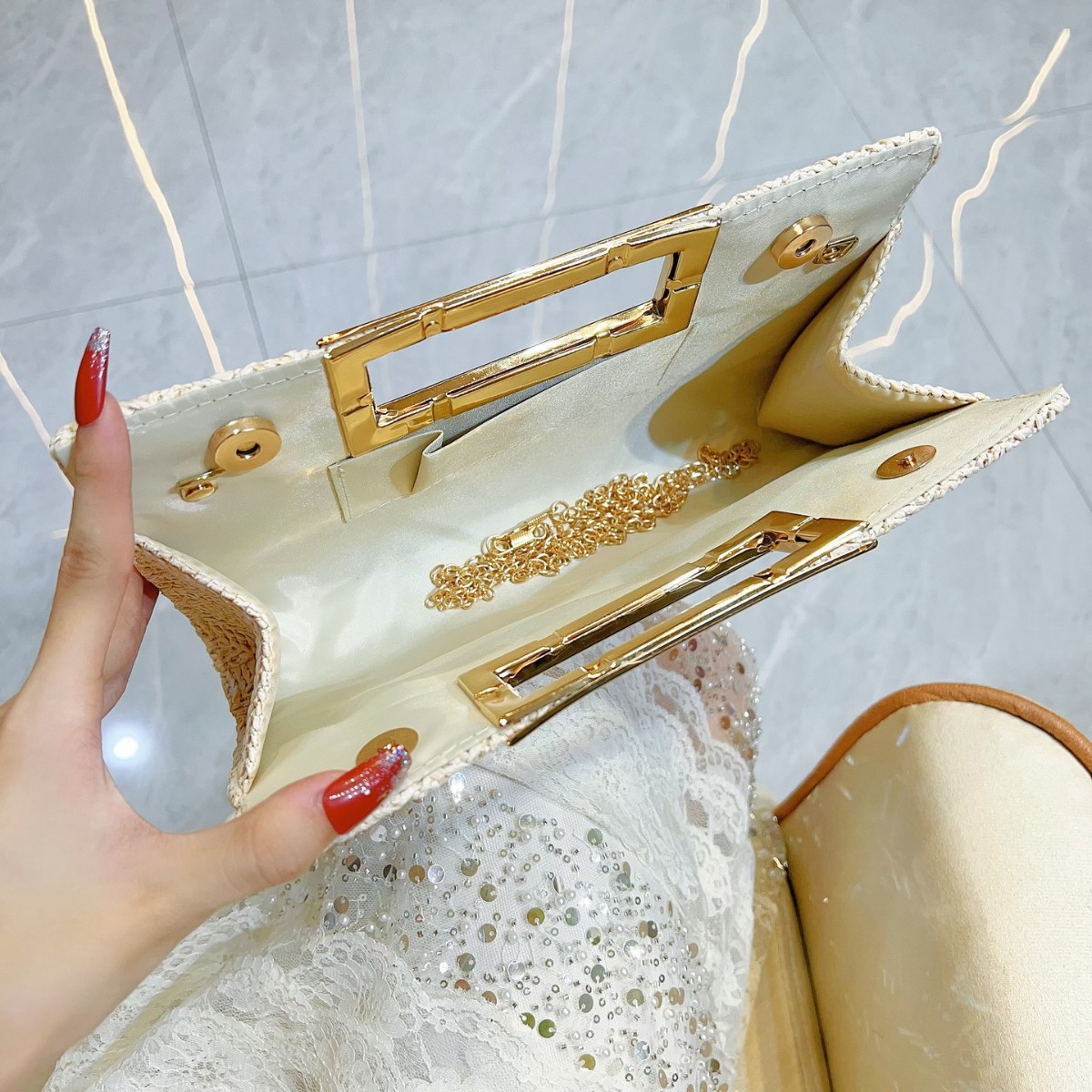 New Cross-Border Woven Handbag Clutch Straw Fashion Simple Crossbody Hot-Selling Women's Bag Large Capacity_voghion.com