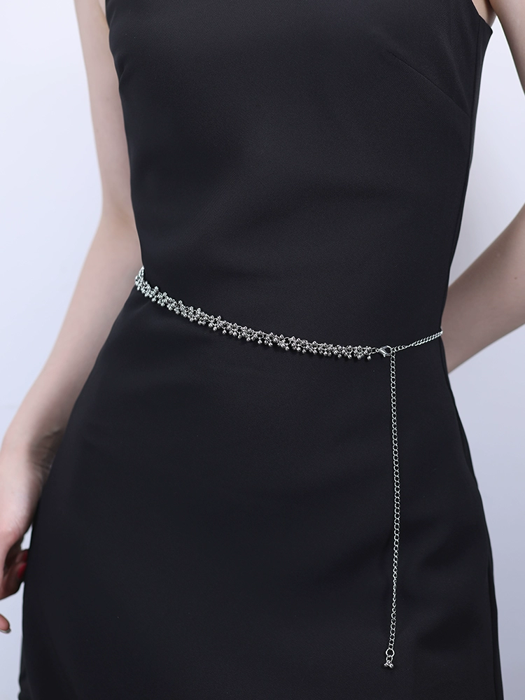 Pure Desire HyunA Style Niche Design Цепной ремень 2025 Новые брюки Ins Цепочка Простая серебряная поясная цепочка