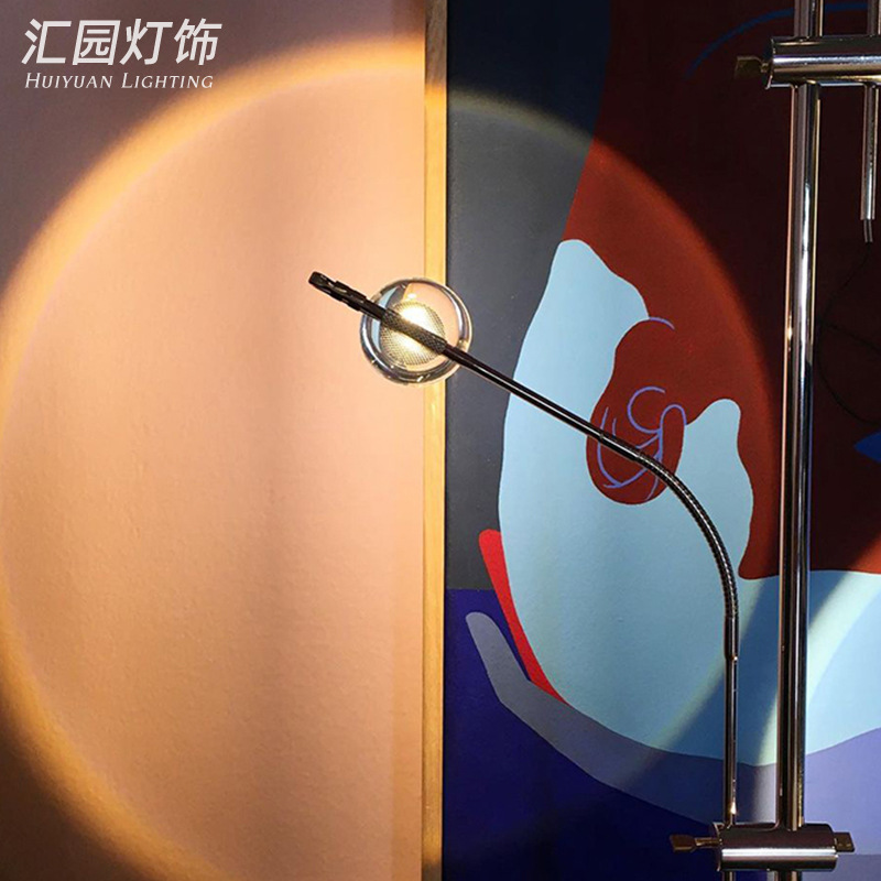 Minimalist Projector Floor Lamp Art Living Room Bedroom LED Background Wall Lighting Shadow Ins Sunset Shooting Simple Table Lamp